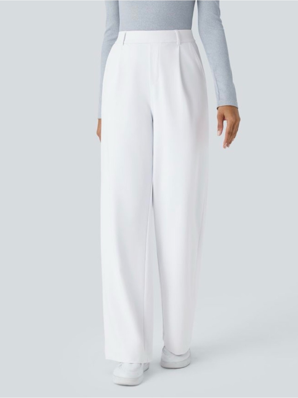 Halara Flex™ DayStretch High Waisted Pocket Work White Pants size L Petite